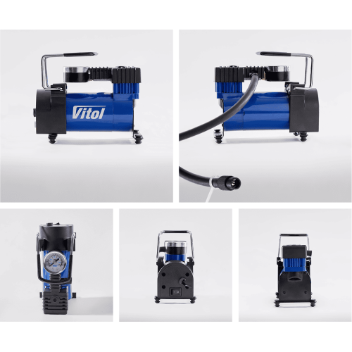 Компресор "ViTOL" K-20 100psi/12Amp/35л/прикурювач 00397 фото