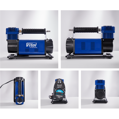 Компресор "ViTOL" K-71 "OFF ROAD MASTER" 150psi/50Amp /160л/шланг 7,5м/клеми 00399 фото