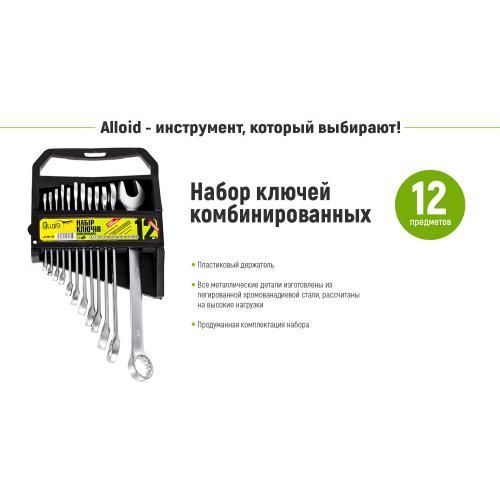 Набір ключів комбінованих, 12 предметів, 6-22 мм Alloid (НК-2005-12М) 00407 фото