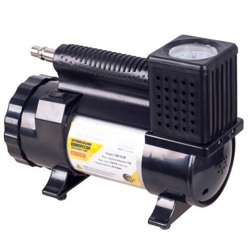 Компресор автомобільний "Торнадо" KA-T12181 150psi/15Amp/40л/ліхтар/прикур.+перехідник/шланг 3,0м 00369 фото