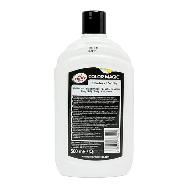 Поліроль для кузова із відновленням кольору Turtle Wax Color Magic Bright White 500мл Біла 00540 фото