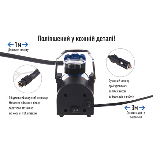 Компресор "ViTOL" K-40 150psi/14Amp/37л/прикурювач 00392 фото
