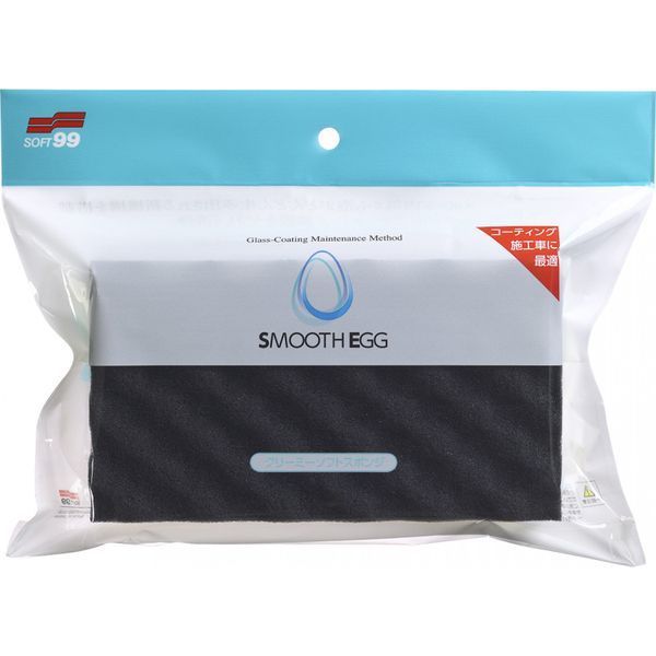 Мочалка тришарова SOFT99 Smooth Egg Creamy Soft Sponge 00294 фото